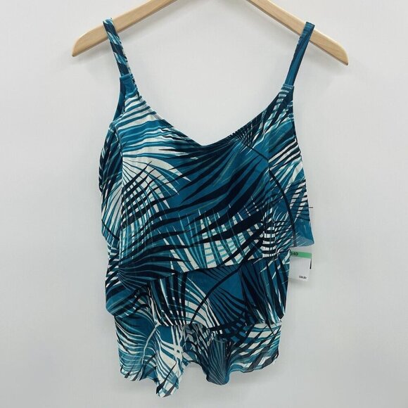 Coco Reef Womens Size 34D Palm Tropical Flourish Bra-Sized Tankini Top $98 2583 - Picture 3 of 9
